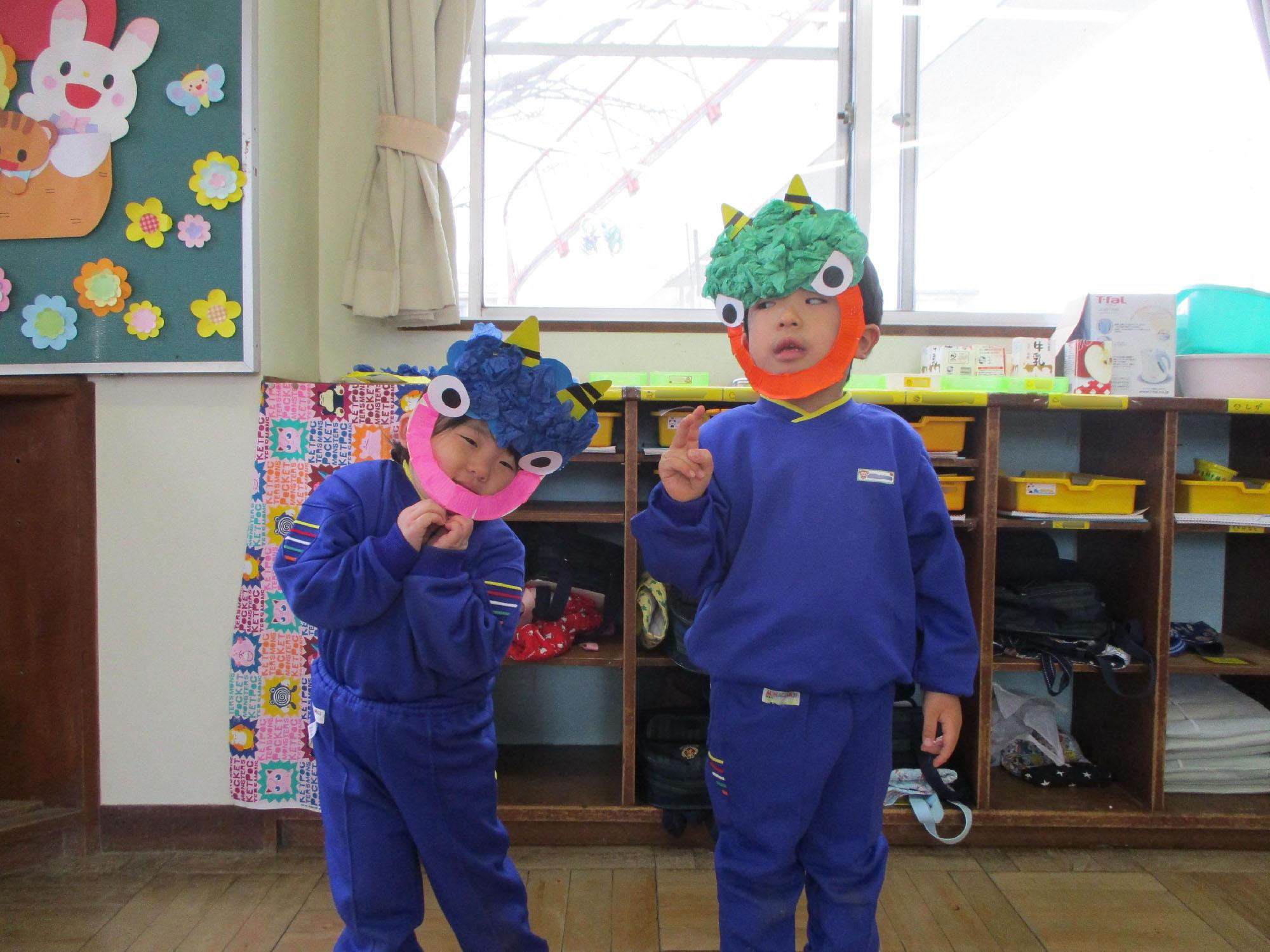 鬼の製作をしました